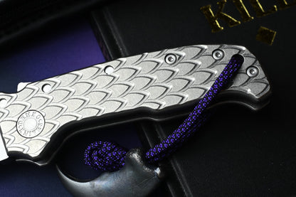 RARE Demko AD20 CXT Shark Lock Dragon Scale Ti / CPM3V Barong w/Dragon Claw Bead