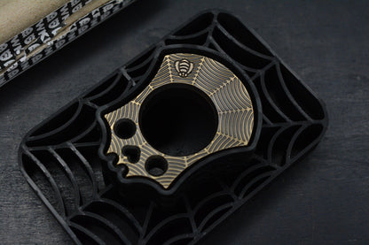 NEW Wkrmn Bonehead Spider Bite - Spider Web Design Brass w/Custom Molar Bead