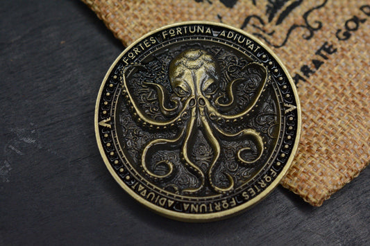 NEW Urabn EDC x Pirate Gold Fortes Fortuna Adiuvat Brass High Detail Coin