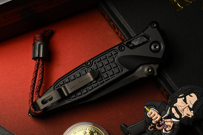 NEW Microtech Socom Ram-Lok DLC Shadow Black Frag S/E w/ John Wick Pack & Bead