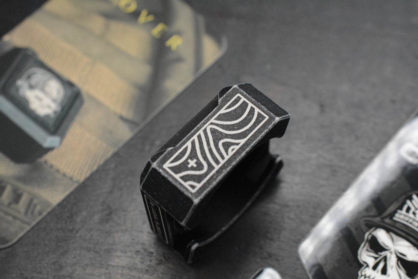 NEW Griffin Combat Rover - Black Stonewashed Ano Aluminum AirTag Holder