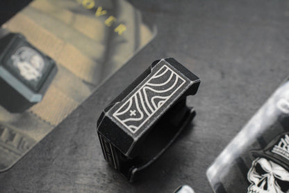 NEW Griffin Combat Rover - Black Stonewashed Ano Aluminum AirTag Holder