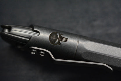 RARE Microtech Siphon II Stainless Tactical Pen Stonewashed Punisher SN055 2019