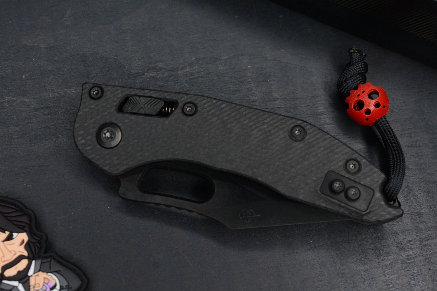 NEW Microtech Stitch-Ram-Lok Carbon Fiber Black DLC w/ Playge Skall & Wick Pack