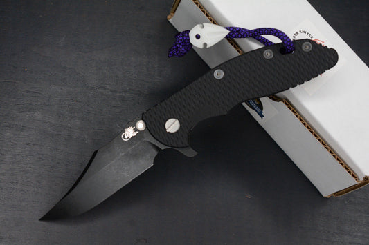 RARE Hinderer XM-18 Battle Black Magnacut Bowie/ G10 w/ Koch Artifakt Bead