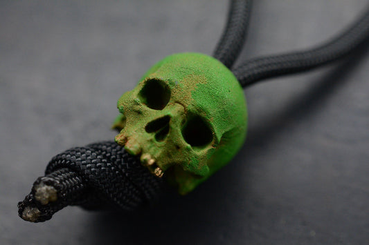 RARE 4t5 Design Triple 7 Skull Bead “Toxic Green” Playge/ JRW/ NGMCo