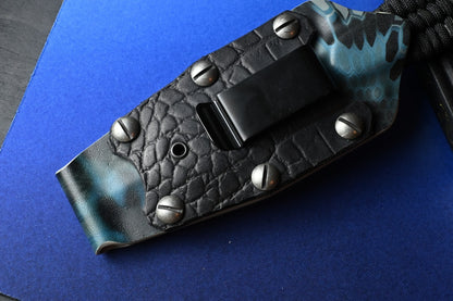RARE Jed Hornbeak Custom Paracord Fixed Blade - 4.5” 3V w/ Poison Bead & Sheath