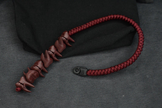 NEW Delicious Fist Bad Floss - 7x Red Steel Broken Molar Beads/ 20” Paracord