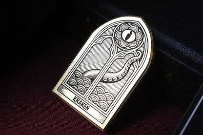 RARE Kraken Golf Oculus - Custom Brass Ball Marker