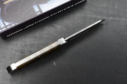 NEW Jack Wolf Gateway Equal End - Tortoise Shell Kirinite /Belt Satin Spearpoint