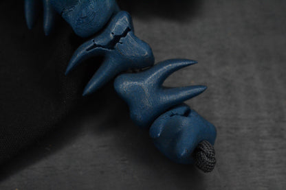 NEW Delicious Fist Bad Floss - 7x Blue Steel Broken Molar Beads/ 20” Paracord