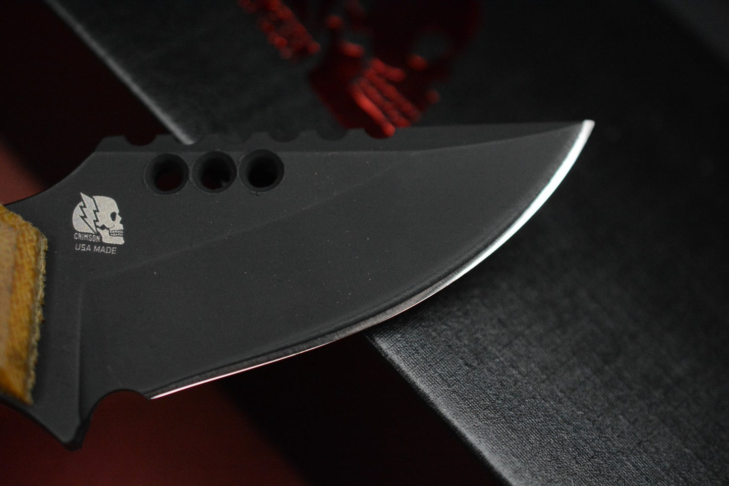 RARE Crimson Customs RPM Iron Wolf Black / Butterscotch Micarta (1of 1 Custom)
