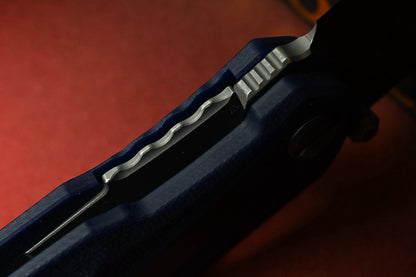NEW Thermal Tactical Ambient - Navy Blue G10 / Stonewashed M390 w/ Radiator Bead