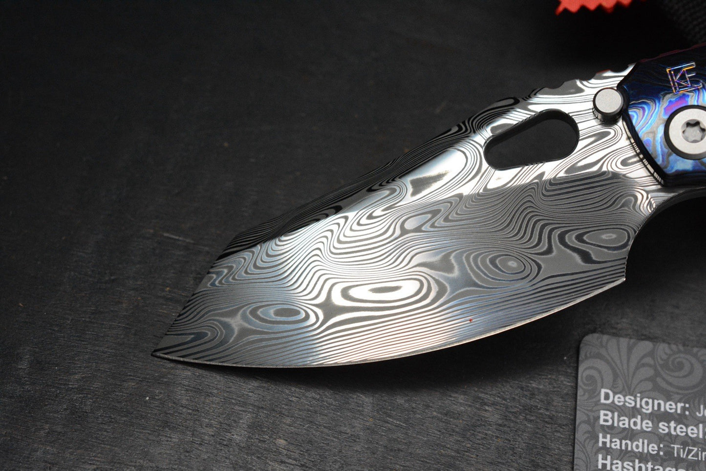 RARE Custom Knife Factory Rotten Evo 1.1 Full Dress Zircuti & Damasteel