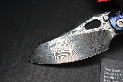 RARE Custom Knife Factory Rotten Evo 1.1 Full Dress Zircuti & Damasteel