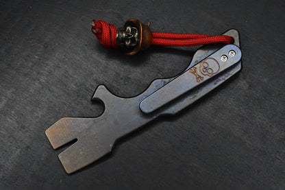 NEW ATTN 2 DETAIL MK3 Anodized Ti Pry Bar #2 w/ Bronze Soldier Bead