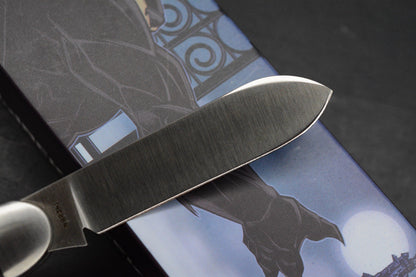 NEW Jack Wolf Knives Gateway Equal End Ebony Slip Joint / Satin Sandvik Blade