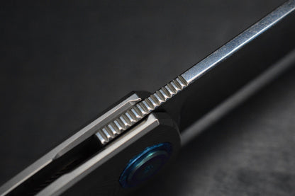 NEW Holt Bladeworks Outlaw - 4” M390 / Ridgeback Ti w/ Crystallized Ti Accents