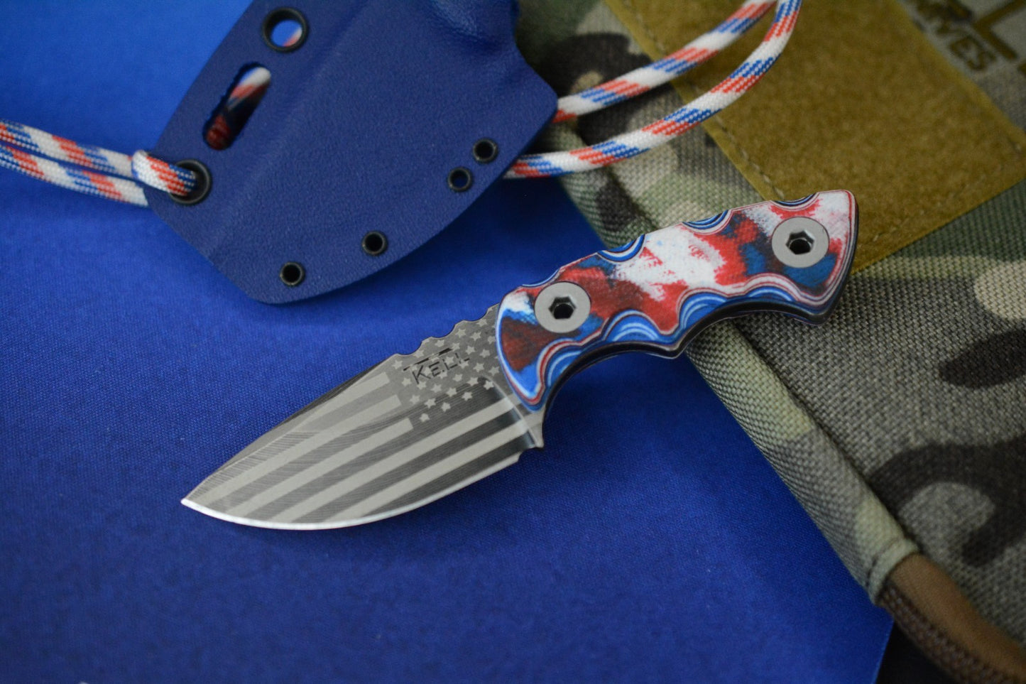 NEW Tkell DP-1 Freedom Edition Battle Worn / Flag Engraved / Flag G10 USA 250