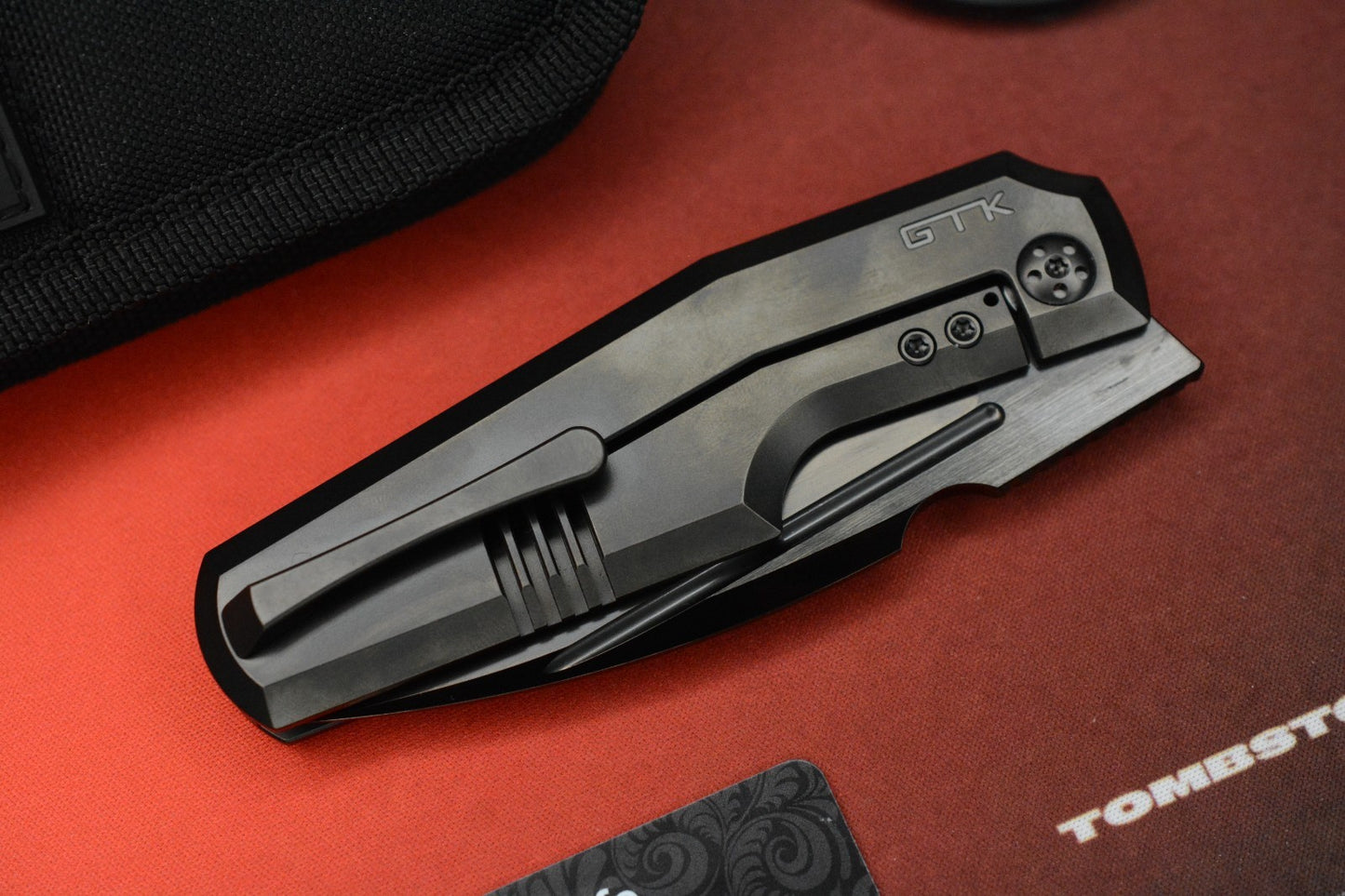 RARE+ Custom Knife Factory x GTK Elementak Black PVD / DLC M398 SN# 032