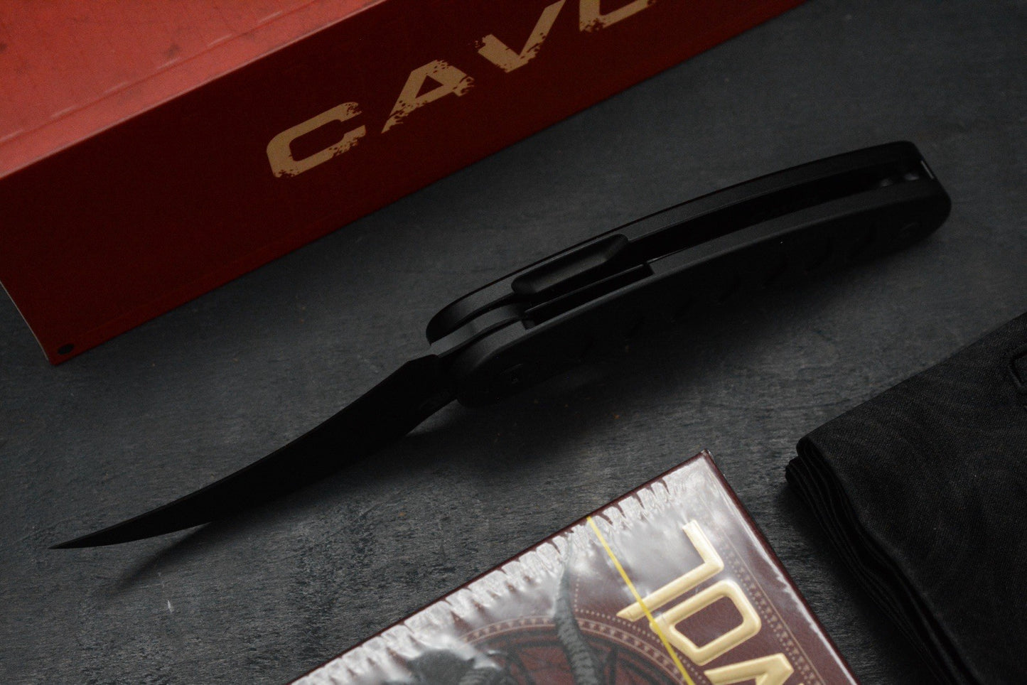NEW Sneak Reaper Ed’s Manifesto x Cavol - Kage Flipper M390 w/ Black Ti Handle