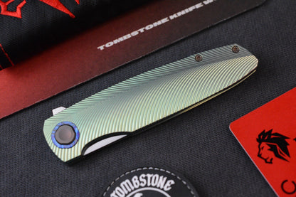 RARE Holt OUTLAW Antique Green Ano / Mirror M390 / Timascus & Copper Accents