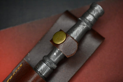 RARE Renaissance Customs Hand Forged Premium Tri Blade Fixie - Twisted Damascus