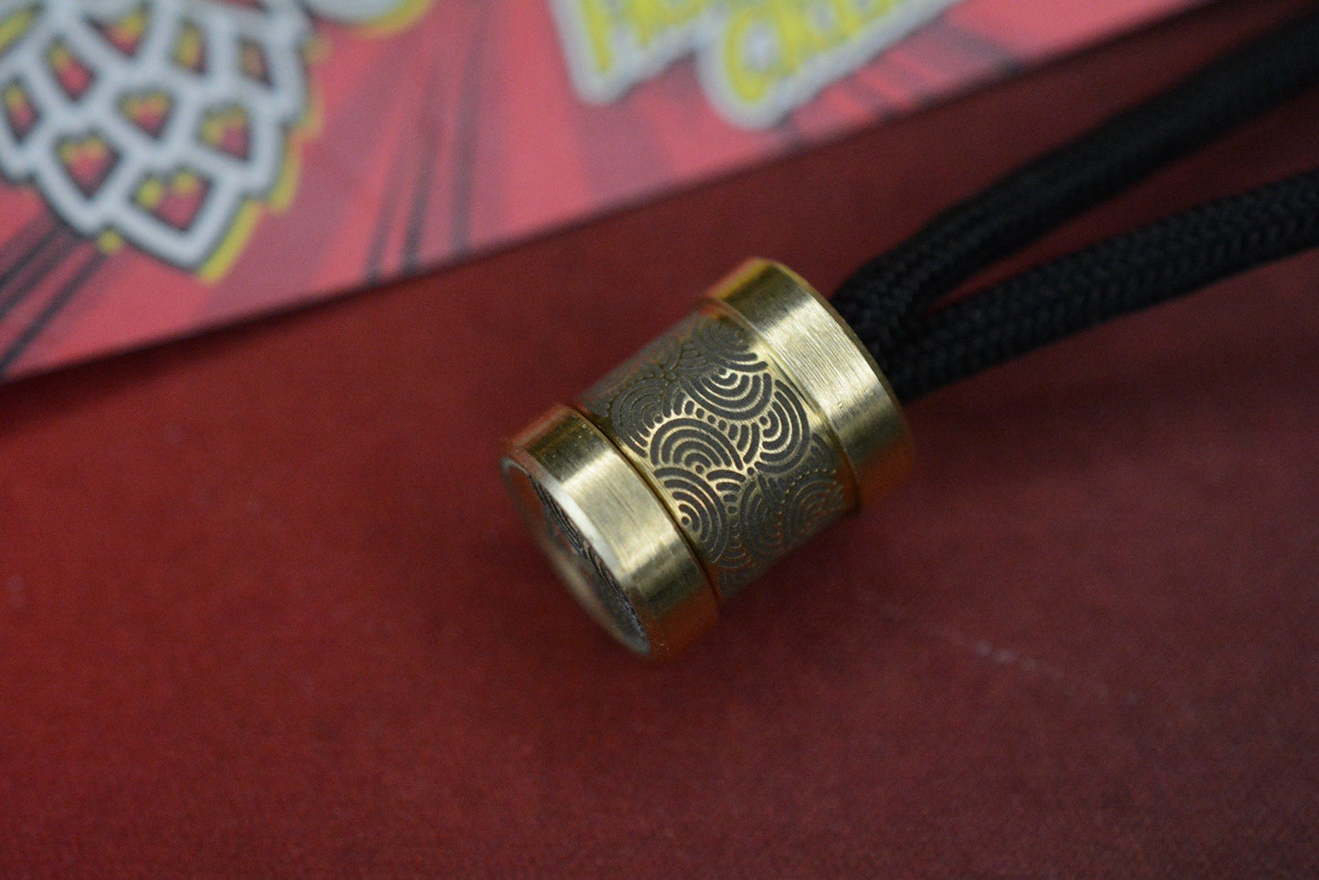 RARE Urban EDC Supply x Collins Trace - Seigahai Bead Polished Brass Engraved