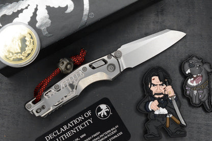 RARE Microtech MSI MINI - Ti Frag Handle/ Brz Accents w/John Wick Pack & CH Bead