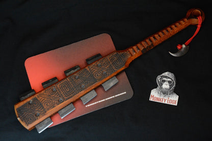 RARE++ RMJ x Gold Point Forge Macuahuitl Aztec War Club - w/Polar Bear Claw Bead