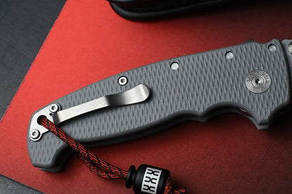 NEW Demko AD20 XXX Shark Lock - Grey G10 / CPM3V Stud Only w/ Poison Bead