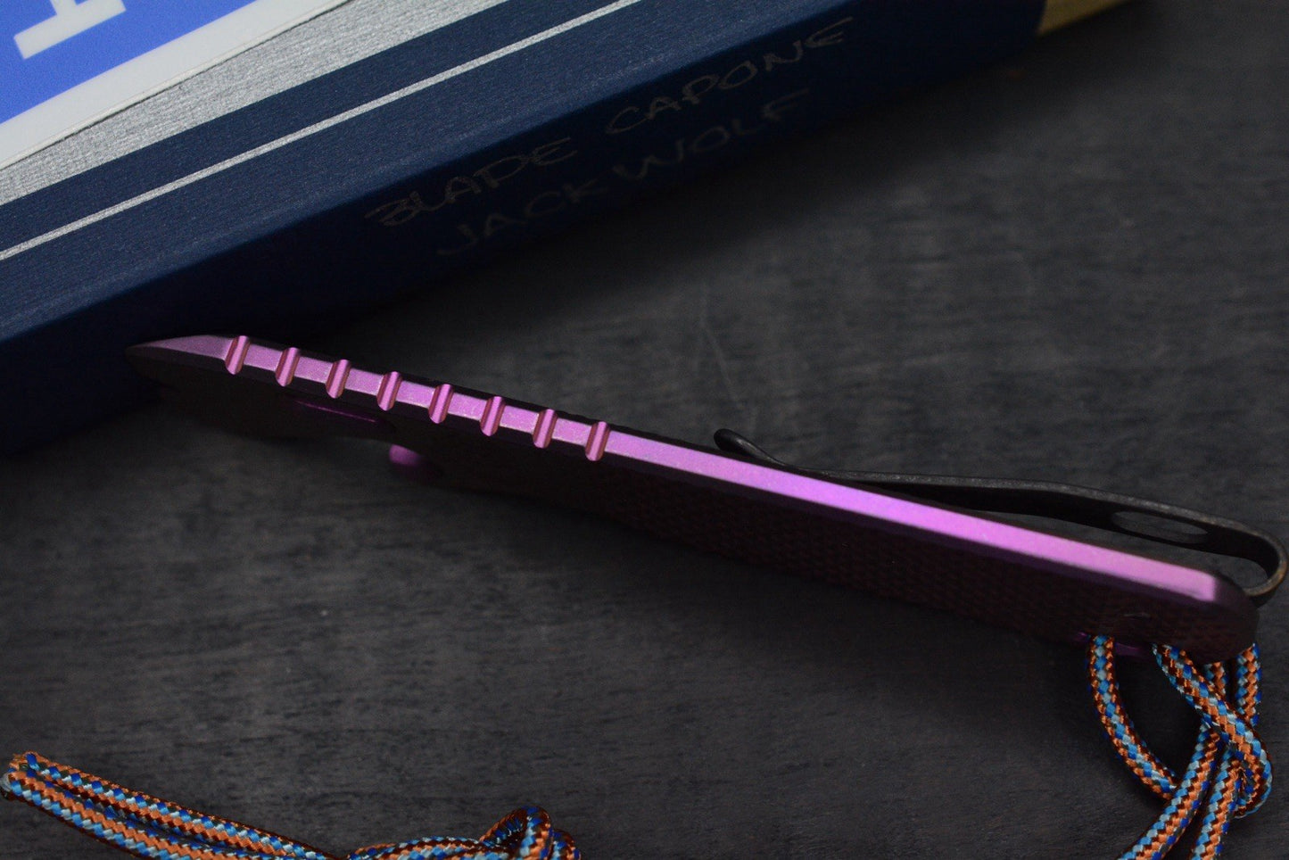 NEW Lynch NW x Jack Wolf Blade Capone - EXC Metallic Blurple Ano w/ Rocked Bead