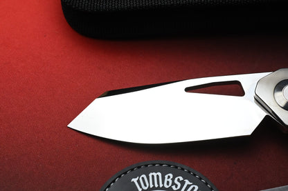 RARE Custom Knife Factory Keanison Bassett - Polished Ti / Polished M398 SN 004