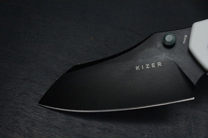 NEW Kizer Knives Bulldog “Jason” White G-10 - Halloween Special Edition EXC
