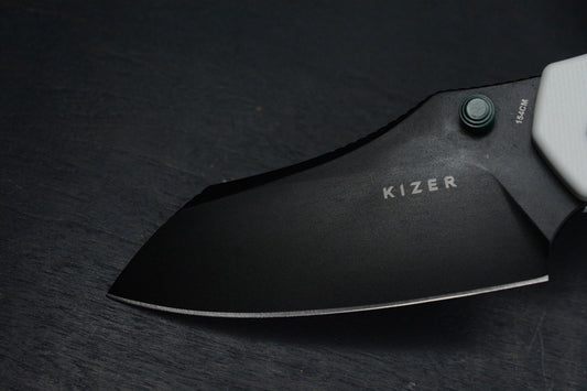 NEW Kizer Knives Bulldog “Jason” White G-10 - Halloween Special Edition EXC