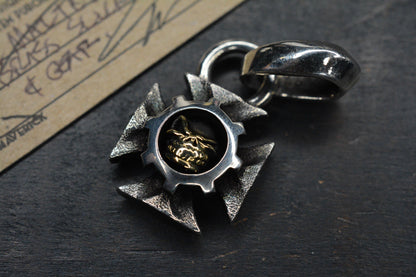 RARE Starlingear Silver Maltese Cross Pendant w/ Brass Slickster - CCKS 2026 EXC