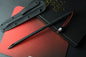 RARE Crawford Knives 10” Survival Straw Fixed Blade - Black DLC w/ Poison Bead