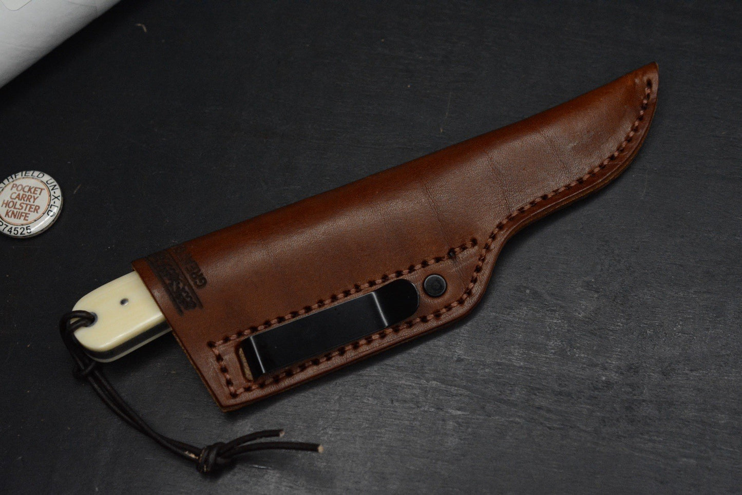 NEW Great Eastern Cutlery #P74525 Northfield Ivory Linen Micarta Pocket Fixie