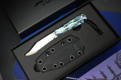 NEW Jack Wolf Gateway FixEDC - Abalone / Hollow Ground 1428CN / Nickel Silver