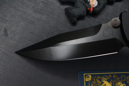 RARE Microtech Socom DLC Spike Grind Purple Haze Fat CF w/ Playge Bead/Wick Pack