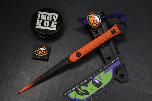 RARE Half Face Cardiac Spike Halloween SE Orange G-10 w/ Inky EDC Candy Corn Set
