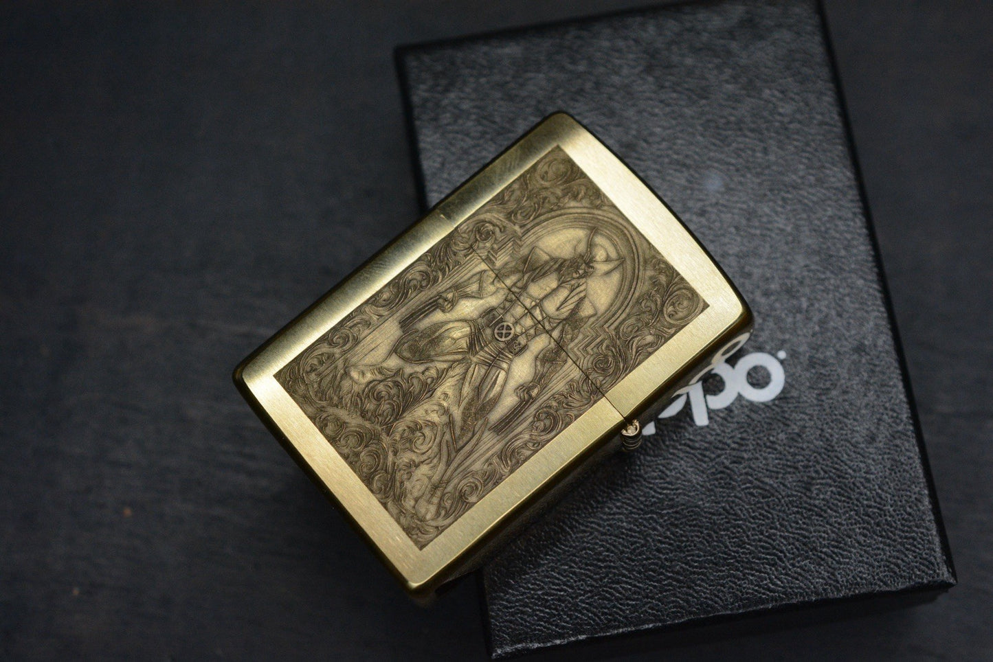 RARE CUSTOM ZIPPO Deadpool Vs Wolverine Brass Lighter - High Detail