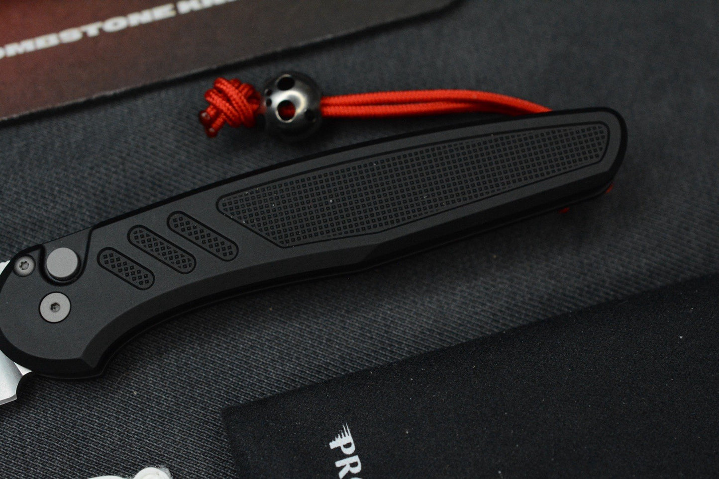 RARE Protech x Peace Neighbor Avalon - Knurled DLC Magnacut 4.25” Manual Button