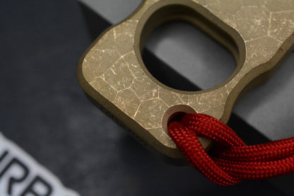NEW Urban EDC x Cad Lab Fist Bump Bottle Opener Dark washed Brass w/Rocket Bead