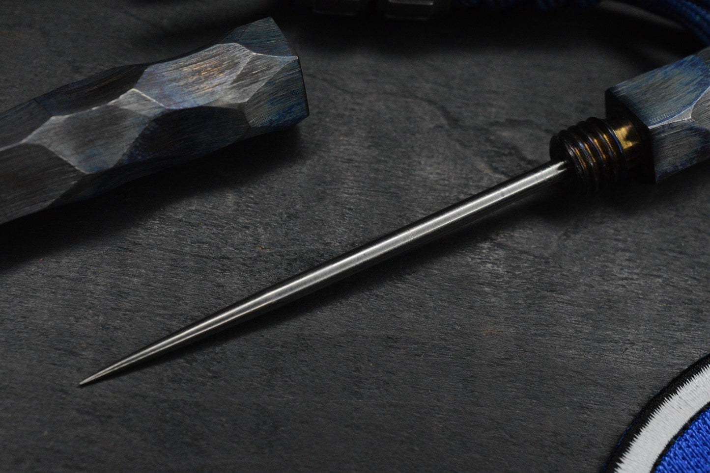 RARE 1 Of 1 Death Spike - Screw In Ice Pick - Rock Finished Ano w/ Custom Bead