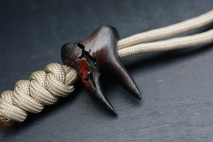RARE Delicious Fist EDC Molar Bead - Blood Splatter Black/ Red - Hand Painted