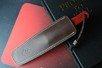 RARE Jack Wolf x LT Wright USA MADE Vampire Hunter - Red Linen Micarta w/ Sheath
