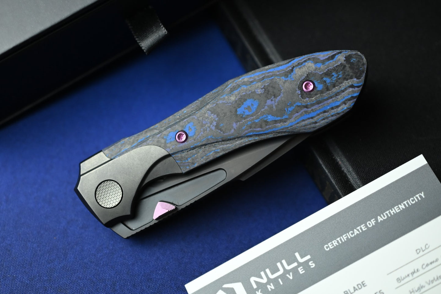 NEW Null x UC EXC Voodoo Doll - Blurple Camo Carbon Handle Matte DLC Vanax Blade