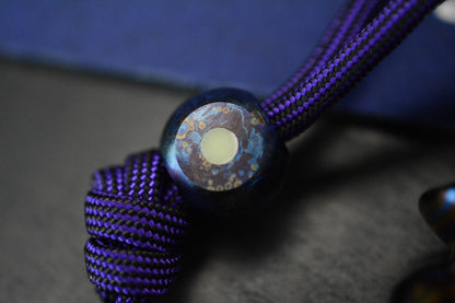 CUSTOM Royal Creations Bottle Opener Pry - Full Mokuti w/ GITD Timascus Bead