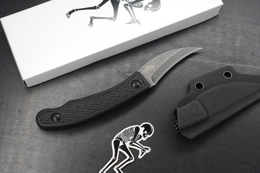 RARE Ed’s Manifesto & Kopis Designs L-Via Field Knife - Black / Acid Stonewash